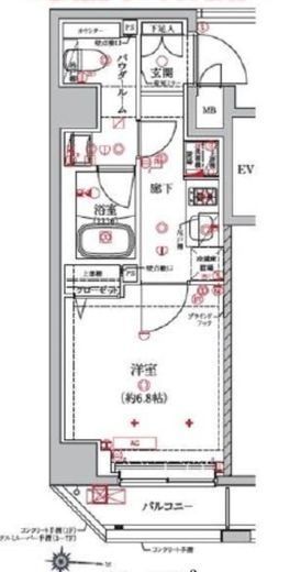 アルテシモアベニ 3階 間取り図