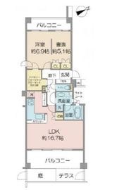 パークハイム浜田山ヴィクレアール 1階 間取り図