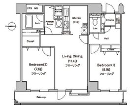 グレイスコート木場パークサイド 9階 間取り図
