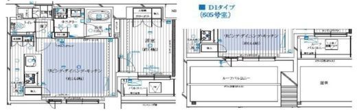 レガリス月島ベイサイドコート 703 間取り図