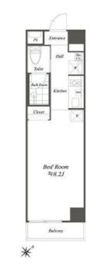 ブルーノコート蒲田 907 間取り図