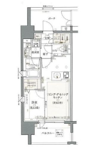クリオ神田 1001 間取り図