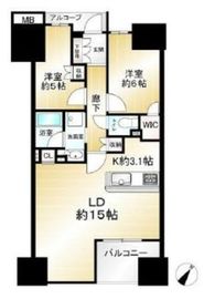 ザ・パークハウス日本橋大伝馬町 10階 間取り図