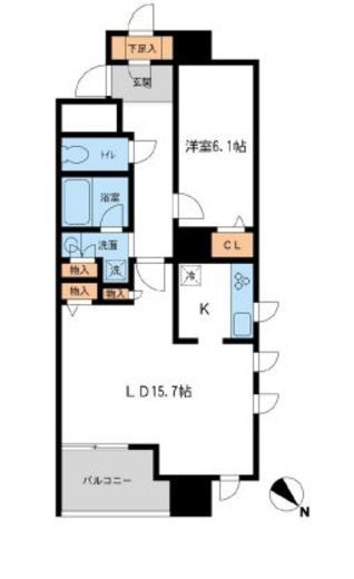 メトロタワー山下町 1201 間取り図