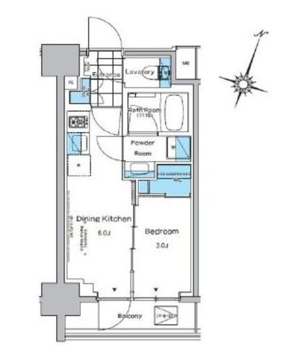 ルフォンプログレ神田プレミア 504 間取り図