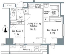 パークアクシス仲御徒町 802 間取り図