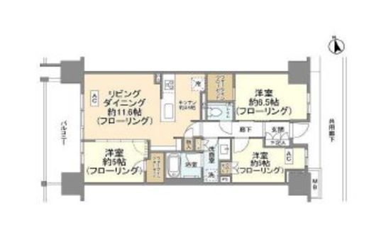ブリリアシティ西早稲田 4階 間取り図