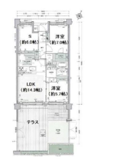 クリオ久が原 1階 間取り図