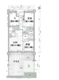 クリオ久が原 1階 間取り図