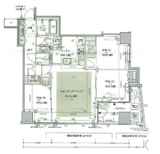 シティハウス用賀砧公園 3階 間取り図