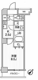 ドゥーエ東高円寺 603 間取り図