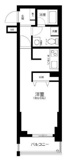 ルミエール東神田 8階 間取り図