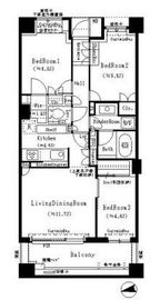 パークホームズ大井町ベルヴェデーレ 2階 間取り図