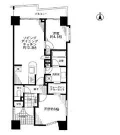 ラ・コピエ四谷3丁目 4階 間取り図