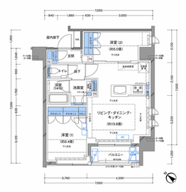 ラティエラ横濱大通り公園 203 間取り図