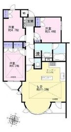 サンウッド杉並和田フラッツ 3階 間取り図