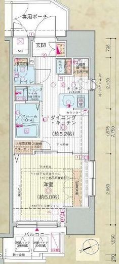 エステムプラザ愛宕虎ノ門レジデンス 1203 間取り図