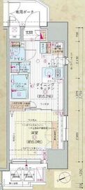 エステムプラザ愛宕虎ノ門レジデンス 1203 間取り図