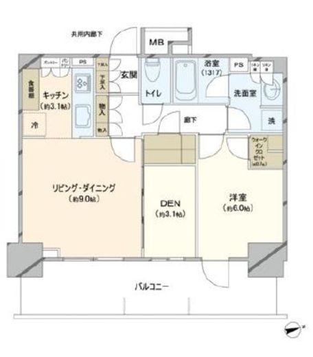 パークタワー西新宿エムズポート 3階 間取り図