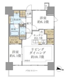 ブリリア四谷三丁目 8階 間取り図