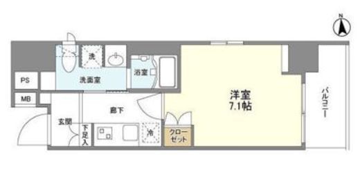 リアンシエルブルー田端 301 間取り図