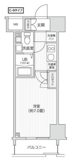 レジディア笹塚2 702 間取り図