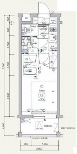 SYFORME TOGOSHI KOENⅡ (シーフォルム戸越公園2) 3階 間取り図