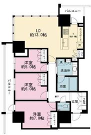 ブランズタワー芝浦 27階 間取り図