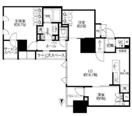 パークホームズ文京小石川ヒルテラス 4階 間取り図