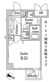プライムアーバン南烏山 205 間取り図