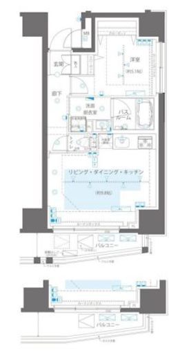 ZOOM浅草WEST 7階 間取り図