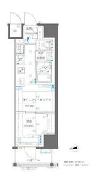 ZOOM浅草WEST 7階 間取り図