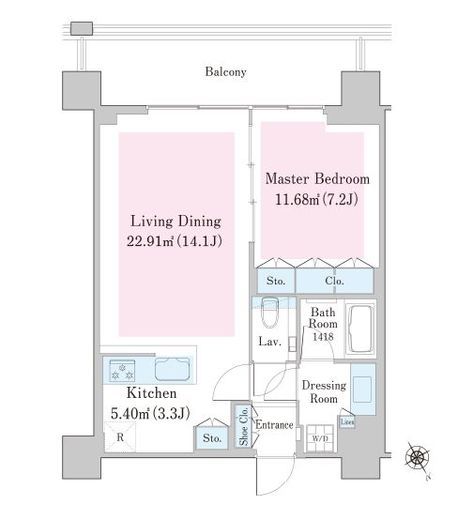 シティタワー新宿 30階 間取り図