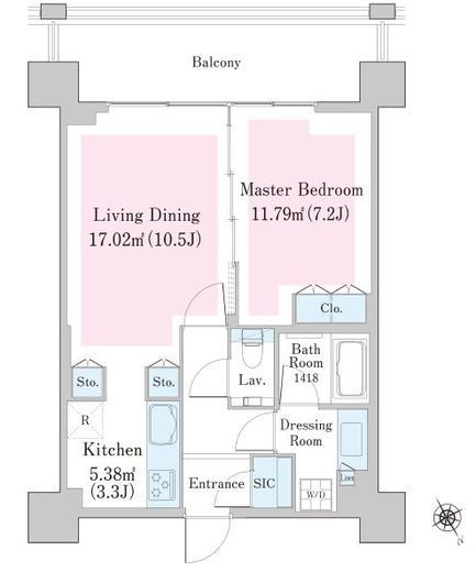 シティタワー新宿 10階 間取り図