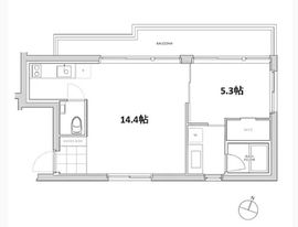 エスセナーリオ目黒花房山 401 間取り図