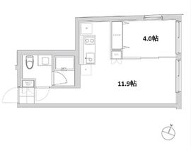 エスセナーリオ目黒花房山 202 間取り図