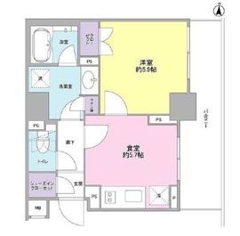 プラウドタワー亀戸 2階 間取り図