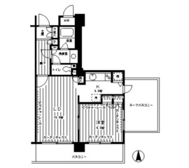 クラッサ元住吉 6階 間取り図