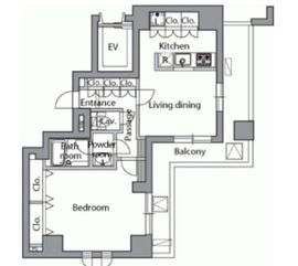 レジディア横濱関内 201 間取り図