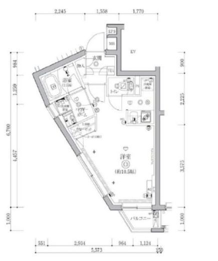 QUALITAS護国寺 (クオリタス護国寺) 2階 間取り図