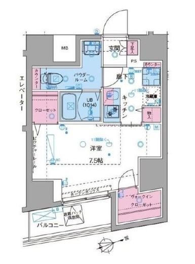 ジェノヴィア駒込駅グリーンヴェール 10階 間取り図