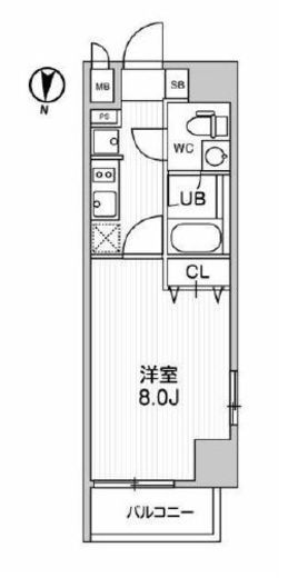 レオーネ南千住Ⅱ 701 間取り図