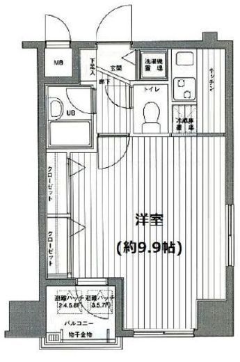 グランド・ガーラ麻布十番 7階 間取り図