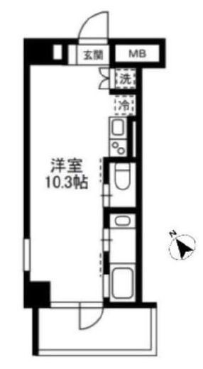 ドミ・エメロード 6F1 間取り図