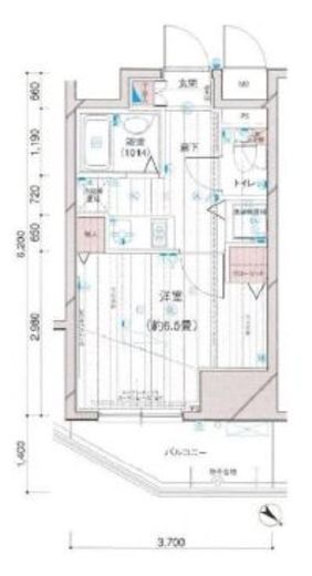 メインステージ五反田駅前 12階 間取り図