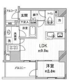 エクセレントシティ錦糸町 13階 間取り図