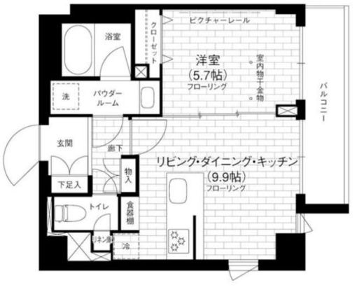 ステージグランデ京急蒲田 2階 間取り図