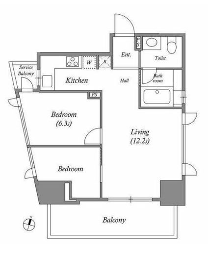CAVANA+麻布台 1403 間取り図