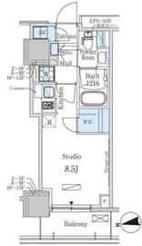 パークアクシス赤塚 802 間取り図
