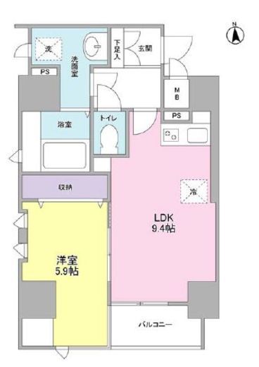 ISSEI Residence 神樂坂 501 間取り図